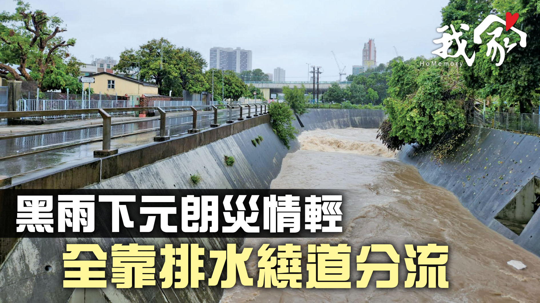 (屯門元朗)黑雨下元朗災情輕 全靠排水繞道分流